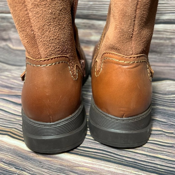 Clarks Womens Aveleigh Boot Dark Tan Leather Boots Womens Size 11 M New - Picture 7 of 12